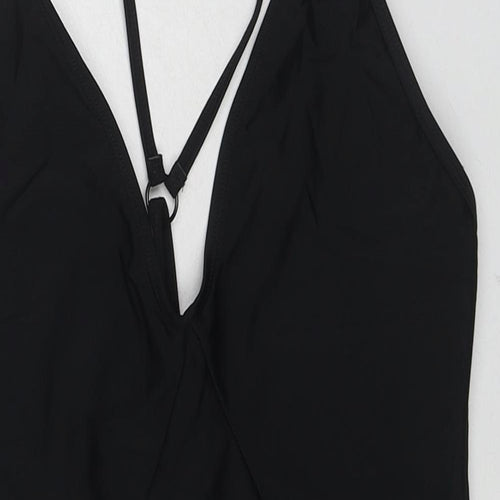 Boohoo Womens Black Polyester One Piece Size 12