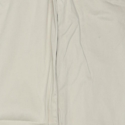 DOCKERS Mens Beige Cotton Chino Trousers Size 32 in L30 in Regular Zip - Embroidered Logo