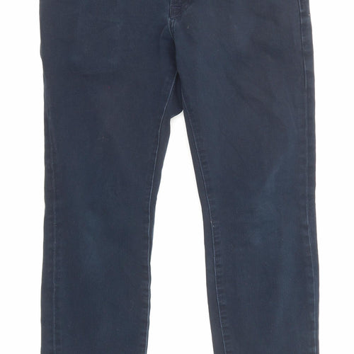 Uniqlo Womens Blue Cotton Straight Jeans Size 29 in L26 in Regular Zip