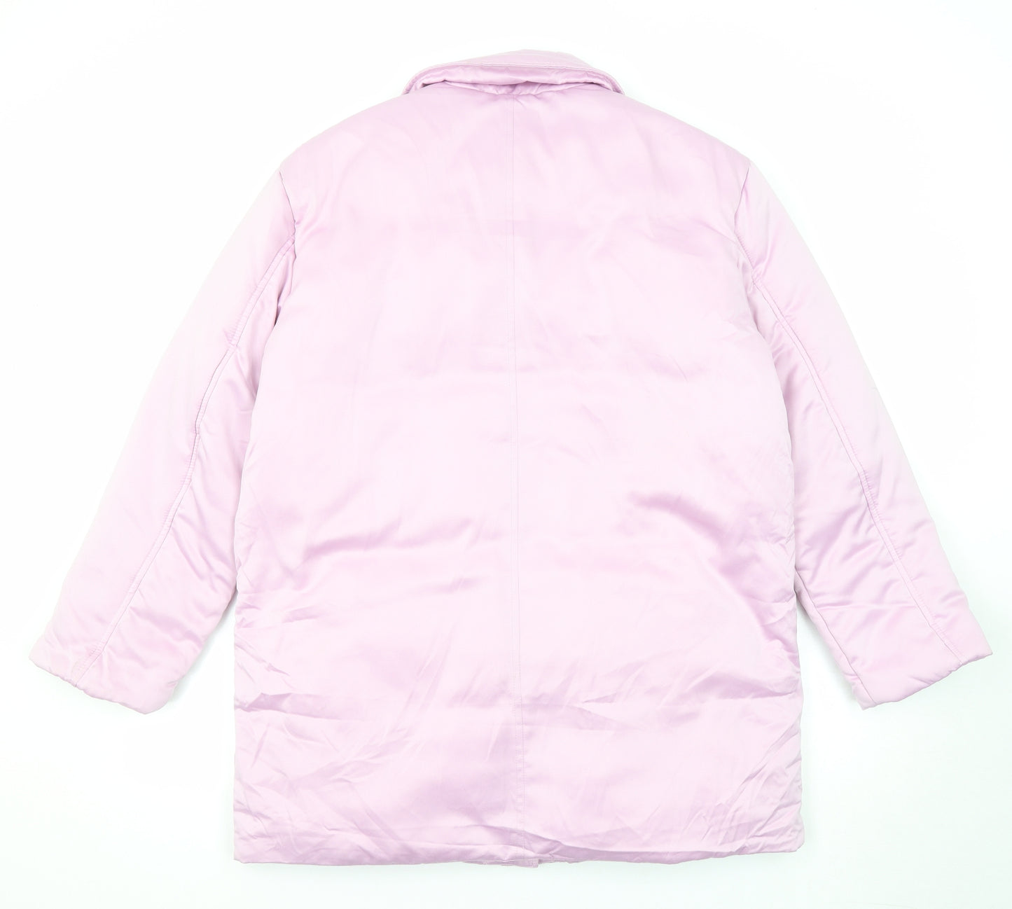 River Island Womens Pink Jacket Size S Snap