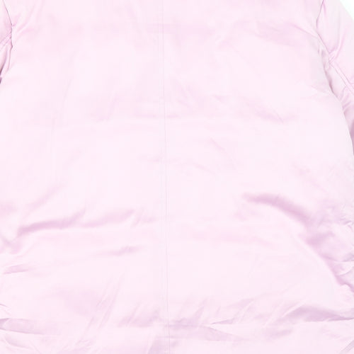 River Island Womens Pink Jacket Size S Snap