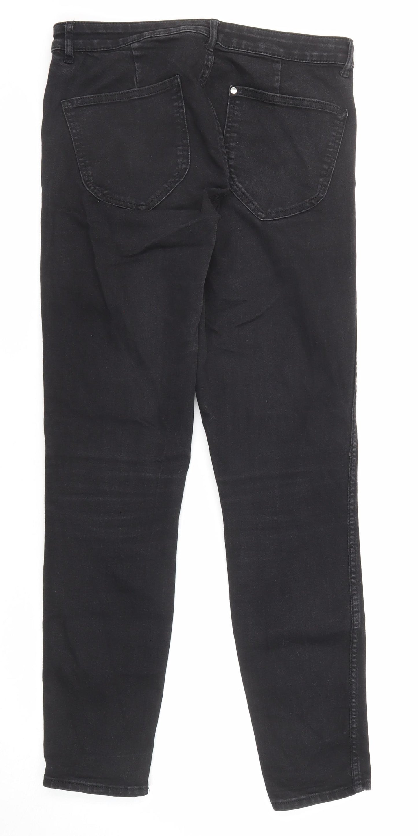 H&M Womens Black Cotton Skinny Jeans Size 27 in L28 in Regular Zip