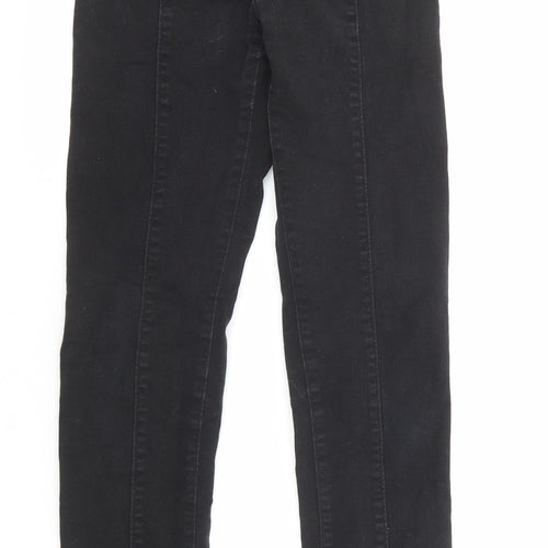 H&M Womens Black Cotton Skinny Jeans Size 8 L29 in Regular Zip