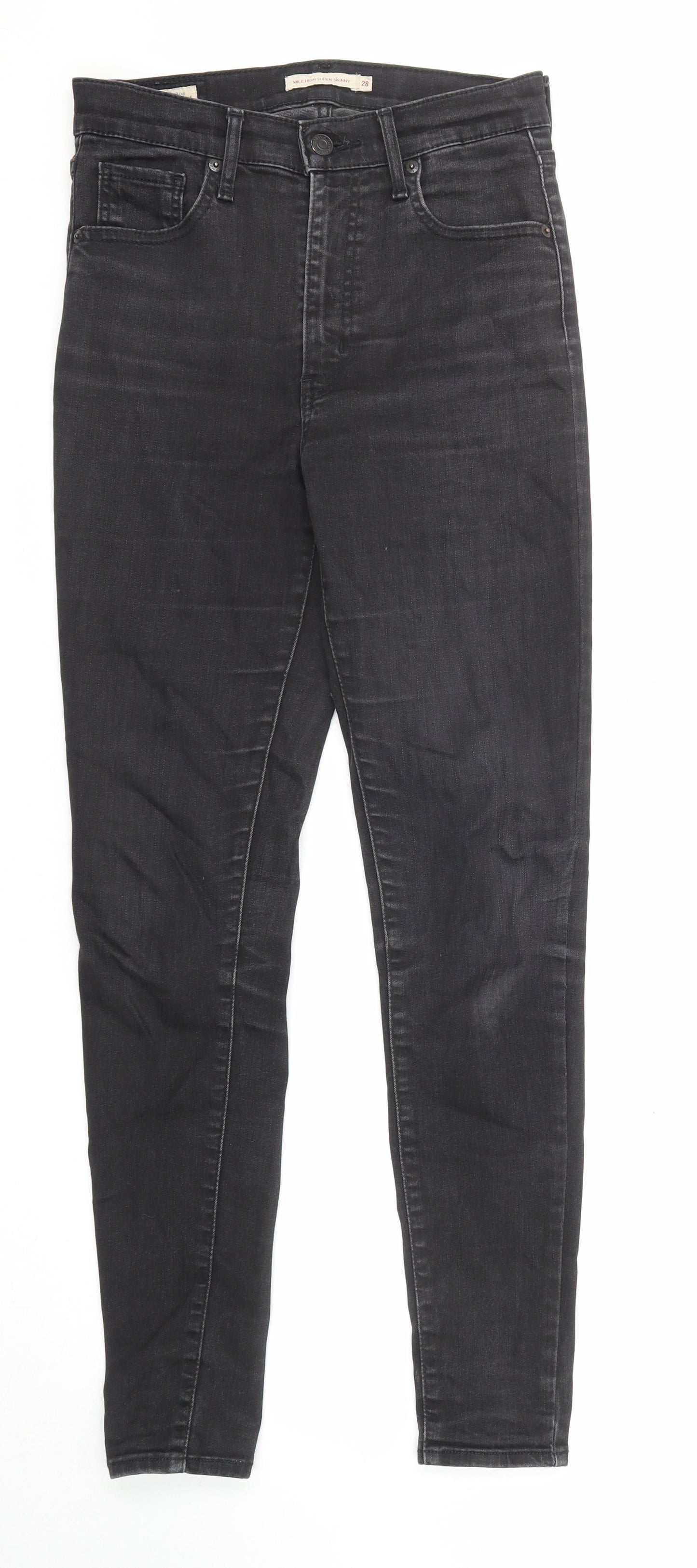 Levi's Womens Black Cotton Skinny Jeans Size 28 in L29 in Regular Zip