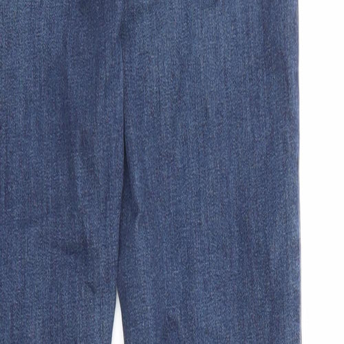 H&M Womens Blue Cotton Skinny Jeans Size 8 L28 in Regular Zip