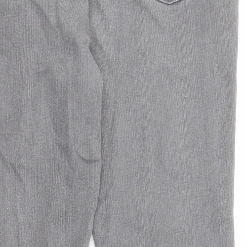Per Una Womens Grey Cotton Bootcut Jeans Size 14 L27 in Regular Zip