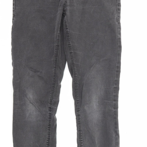 Dorothy Perkins Womens Grey Cotton Skinny Jeans Size 8 L28 in Regular Zip