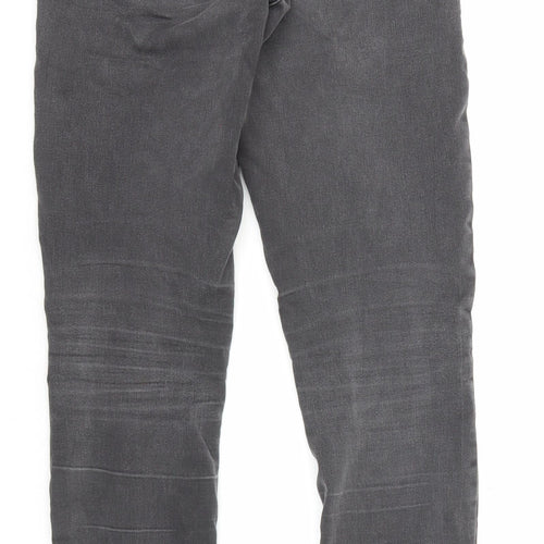 Dorothy Perkins Womens Grey Cotton Skinny Jeans Size 8 L28 in Regular Zip