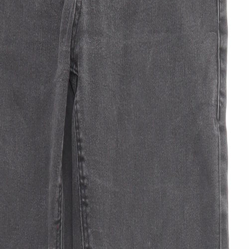 Dorothy Perkins Womens Grey Cotton Skinny Jeans Size 8 L28 in Regular Zip