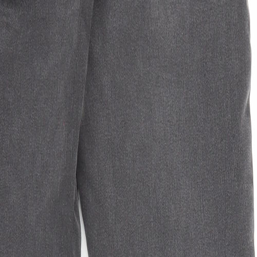 Dorothy Perkins Womens Grey Cotton Skinny Jeans Size 8 L28 in Regular Zip
