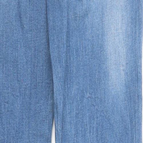 Marks and Spencer Girls Blue Cotton Skinny Jeans Size 13-14 Years L29 in Regular Zip