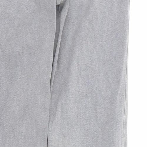 New Look Womens Grey Cotton Skinny Jeans Size 8 L28 in Regular Zip
