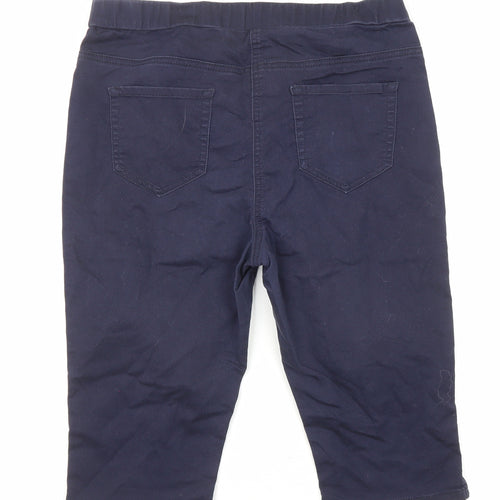 George Womens Blue Cotton Skimmer Shorts Size 14 L14 in Regular Pull On