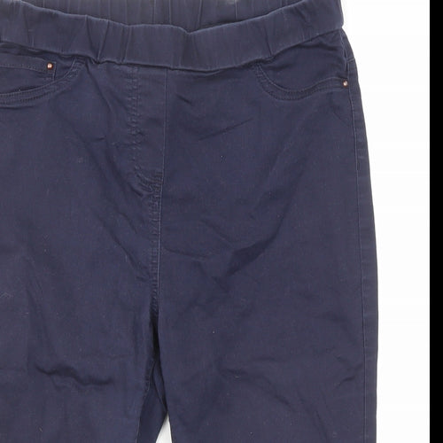 George Womens Blue Cotton Skimmer Shorts Size 14 L14 in Regular Pull On