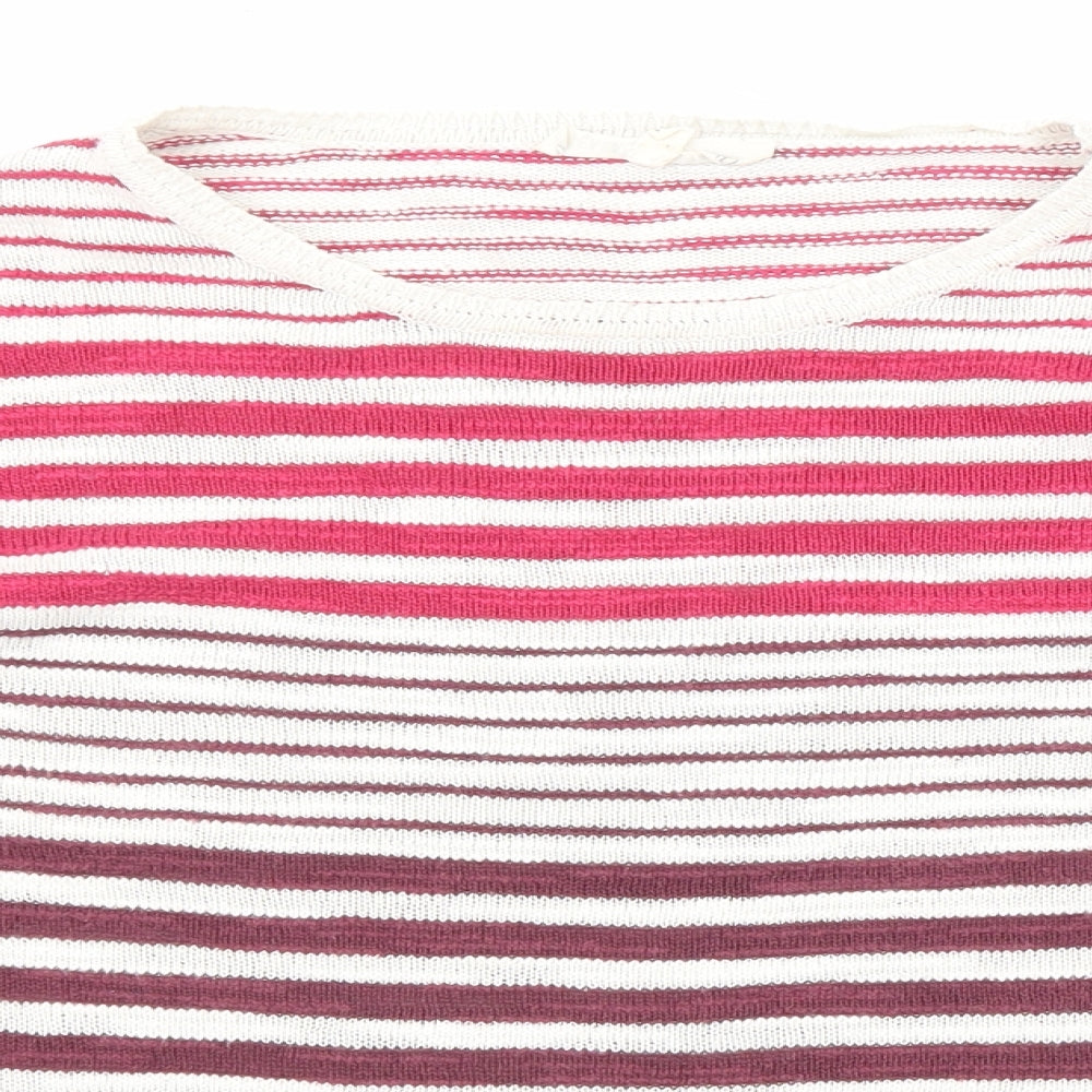 Seasalt Womens Multicoloured Round Neck Striped Cotton Pullover Jumper Size 12