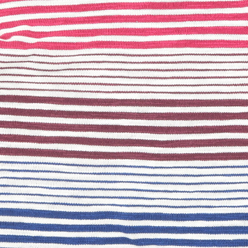 Seasalt Womens Multicoloured Round Neck Striped Cotton Pullover Jumper Size 12