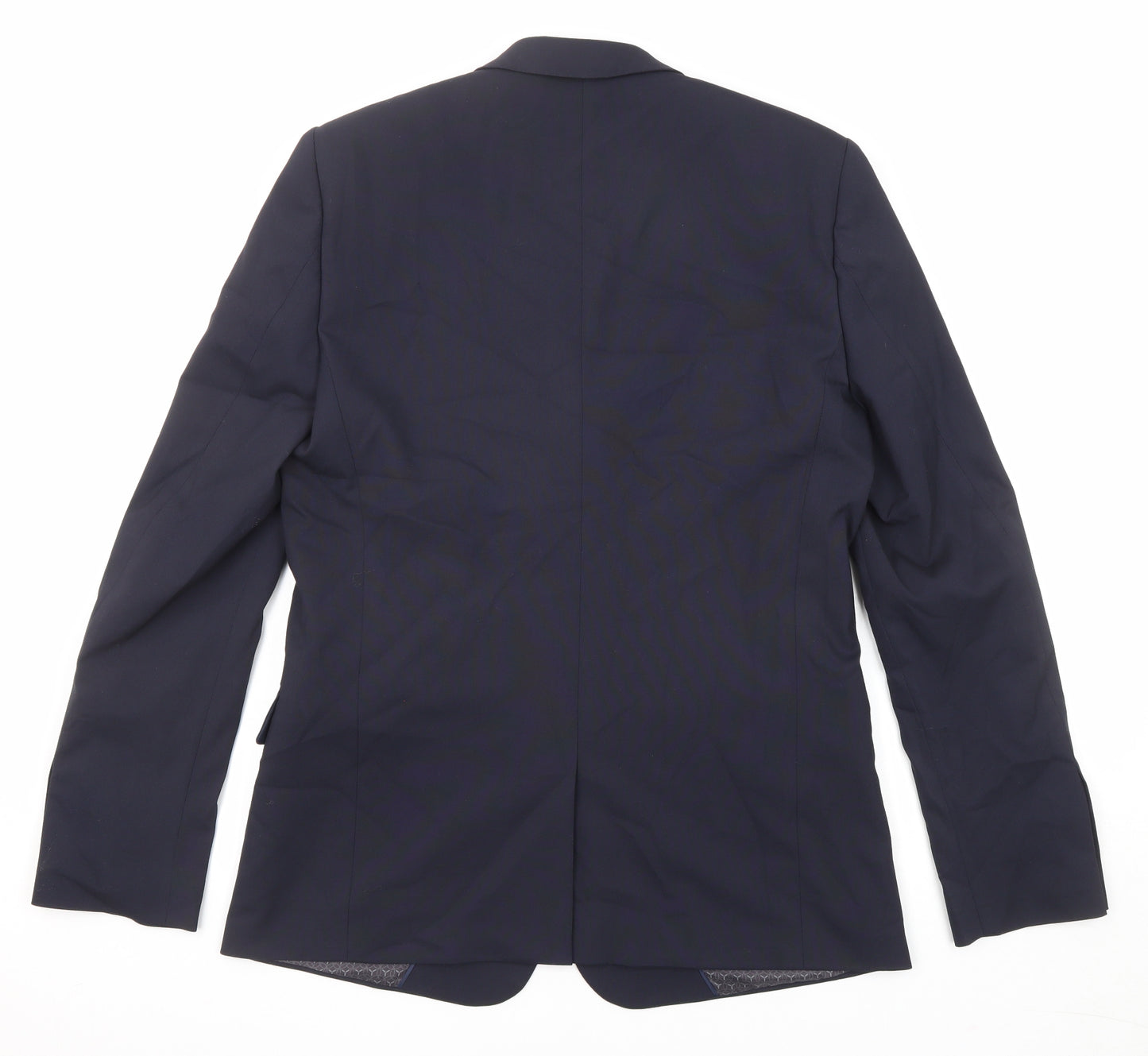 ASOS Mens Blue Polyester Jacket Suit Jacket Size 40 Regular