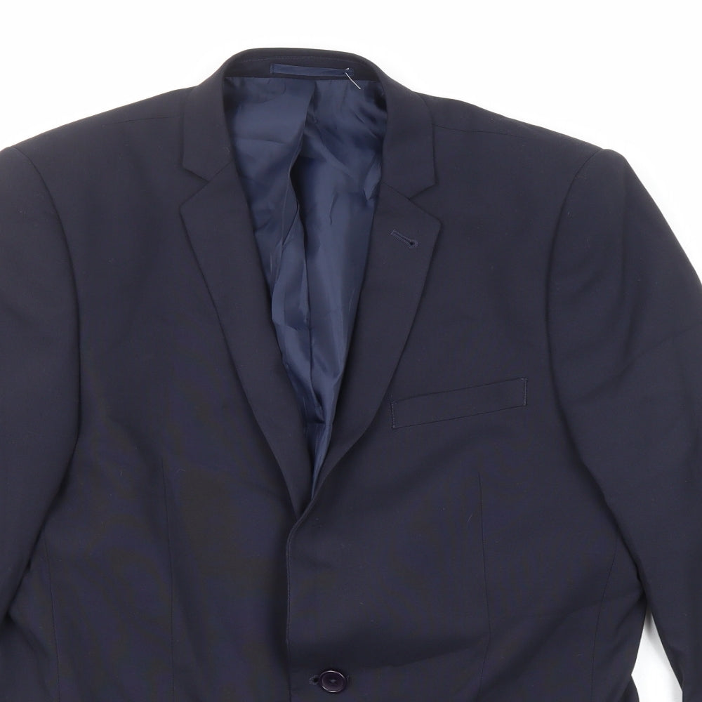 ASOS Mens Blue Polyester Jacket Suit Jacket Size 40 Regular