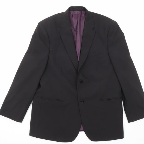 Greenwoods Mens Black Polyester Jacket Suit Jacket Size 42 Regular