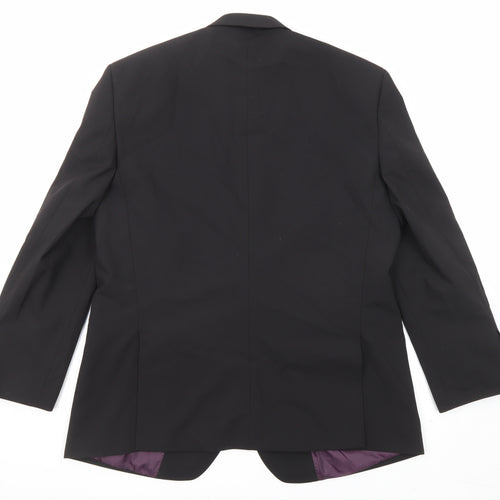 Greenwoods Mens Black Polyester Jacket Suit Jacket Size 42 Regular