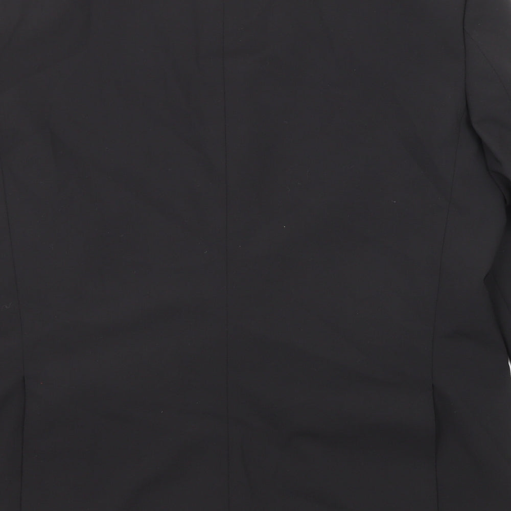 Greenwoods Mens Black Polyester Jacket Suit Jacket Size 42 Regular