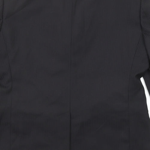 Topman Mens Black Polyester Jacket Suit Jacket Size 40 Regular