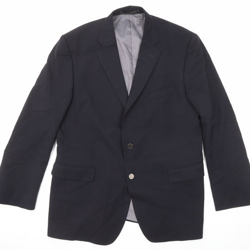 Marks and Spencer Mens Blue Polyester Jacket Suit Jacket Size 44 Regular