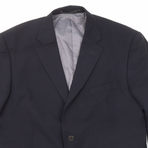 Marks and Spencer Mens Blue Polyester Jacket Suit Jacket Size 44 Regular