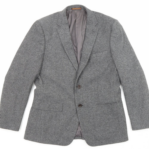 Skopes Mens Grey Polyester Jacket Blazer Size 40 Regular