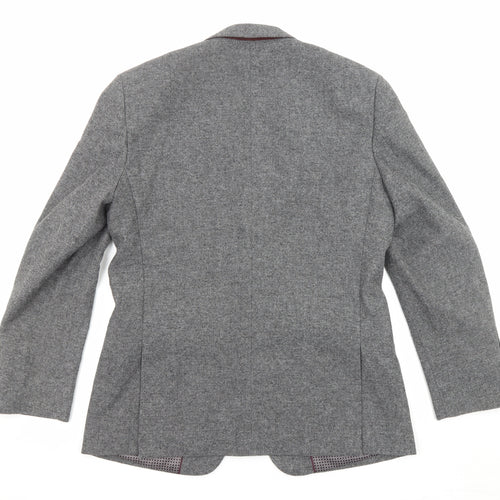 Skopes Mens Grey Polyester Jacket Blazer Size 40 Regular