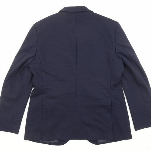 Marks and Spencer Mens Blue Polyamide Jacket Suit Jacket Size 42 Regular