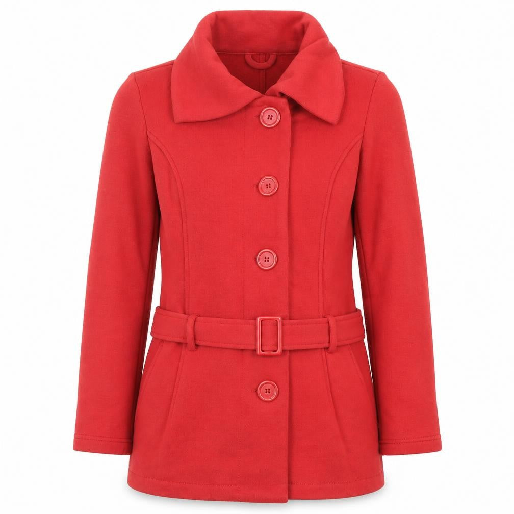 Front view of New Look women’s red jacket, size UK 12, button