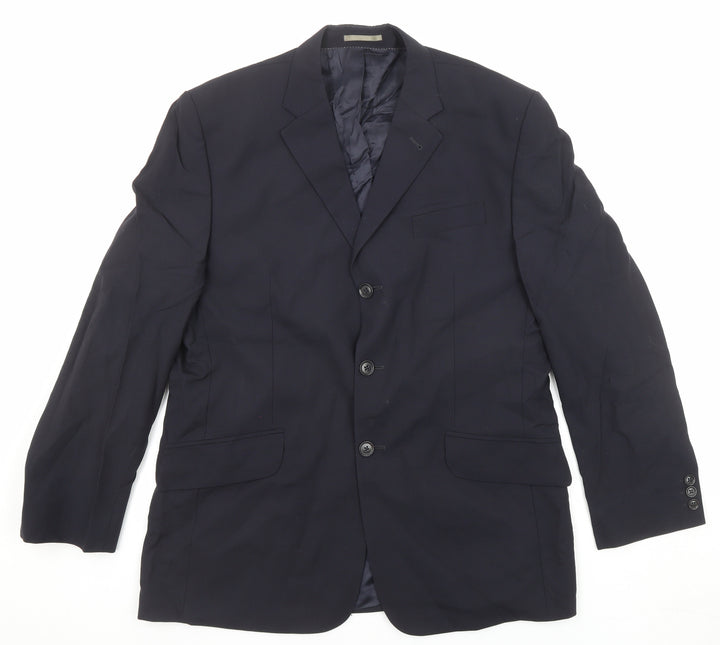 NEXT Mens Blue Wool Jacket Suit Jacket Size 40 Regular