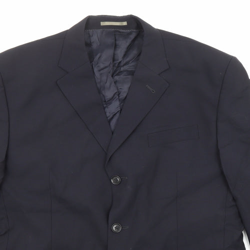 NEXT Mens Blue Wool Jacket Suit Jacket Size 40 Regular
