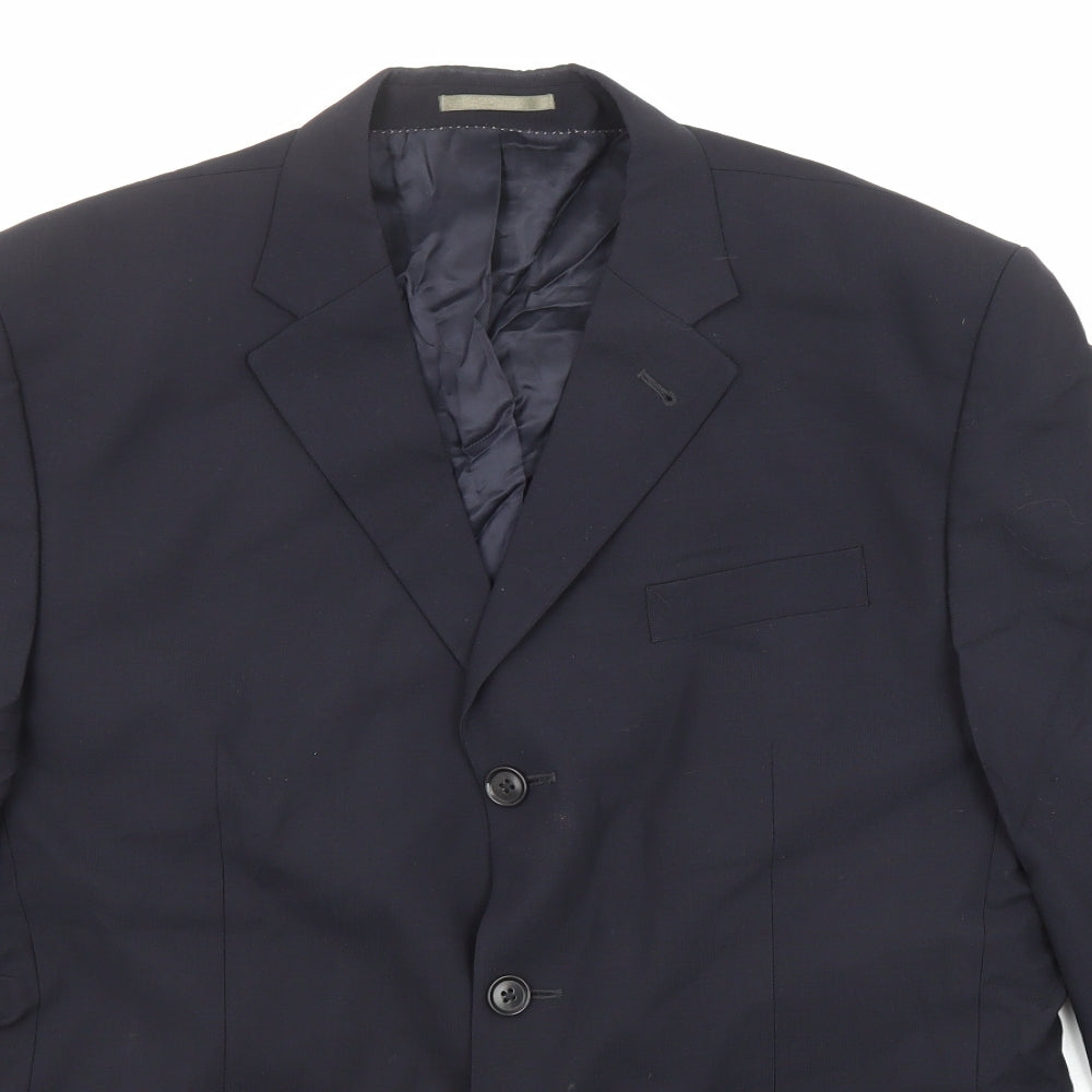 NEXT Mens Blue Wool Jacket Suit Jacket Size 40 Regular