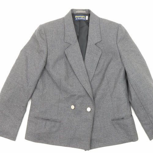 Gleneagles of Scotland Womens Grey Jacket Blazer Size 14 Button