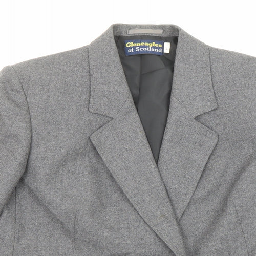 Gleneagles of Scotland Womens Grey Jacket Blazer Size 14 Button