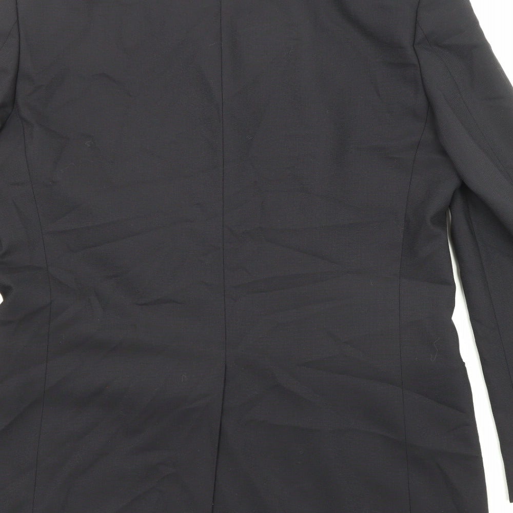 Marks and Spencer Mens Black Polyester Jacket Suit Jacket Size 40 Regular