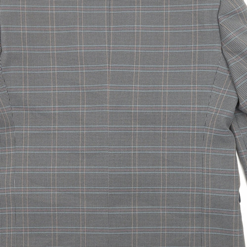 Berkertex Mens Grey Plaid Viscose Jacket Blazer Size 42 Regular