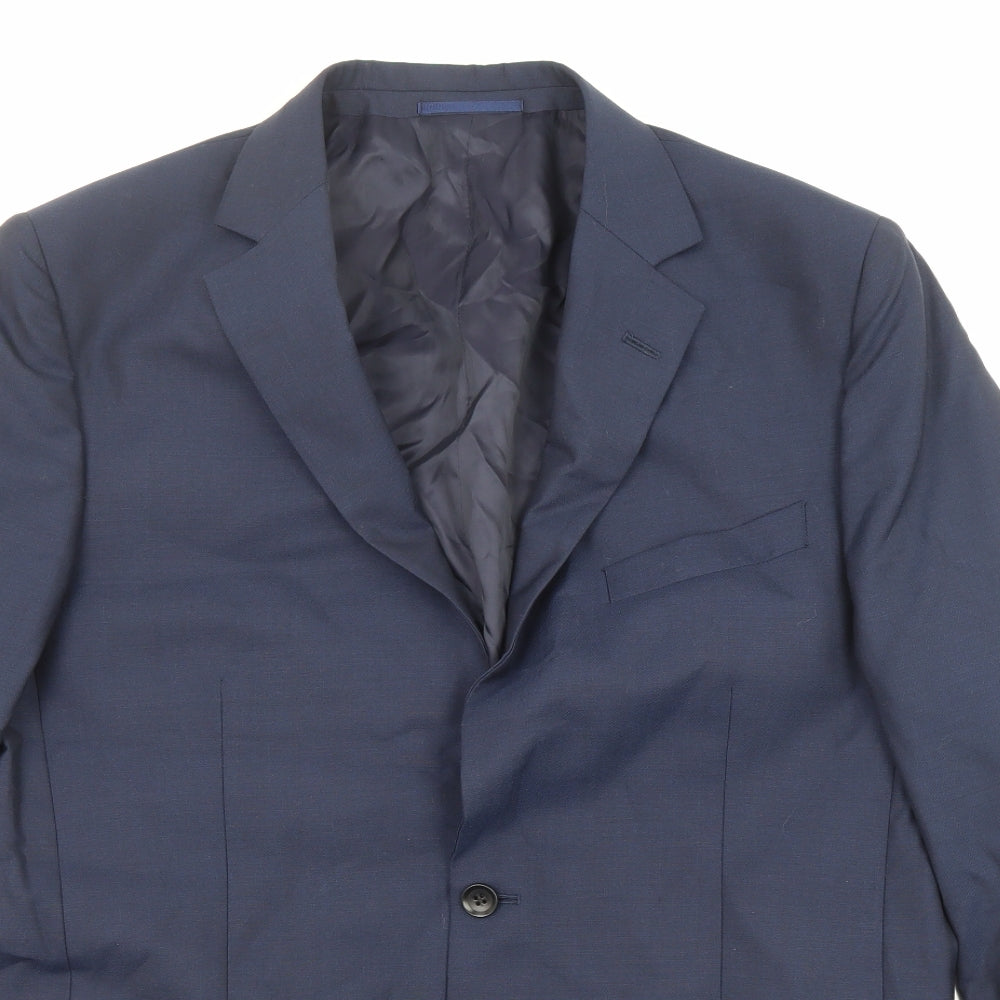 Austin Reed Mens Blue Wool Jacket Suit Jacket Size 42 Regular