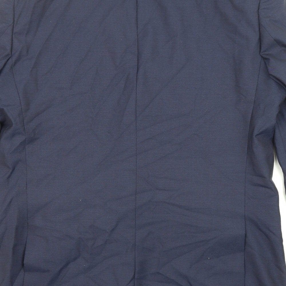 Austin Reed Mens Blue Wool Jacket Suit Jacket Size 42 Regular