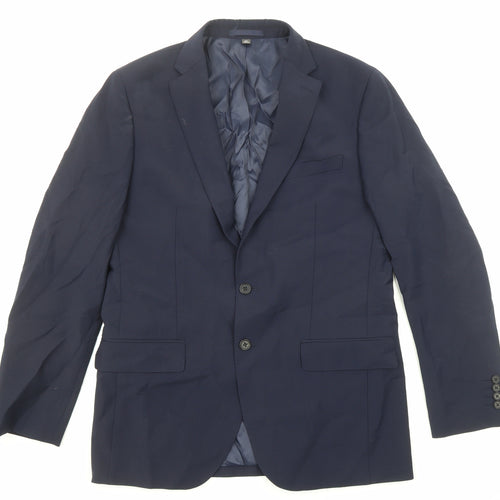 Marks and Spencer Mens Blue Wool Jacket Suit Jacket Size 40 Regular