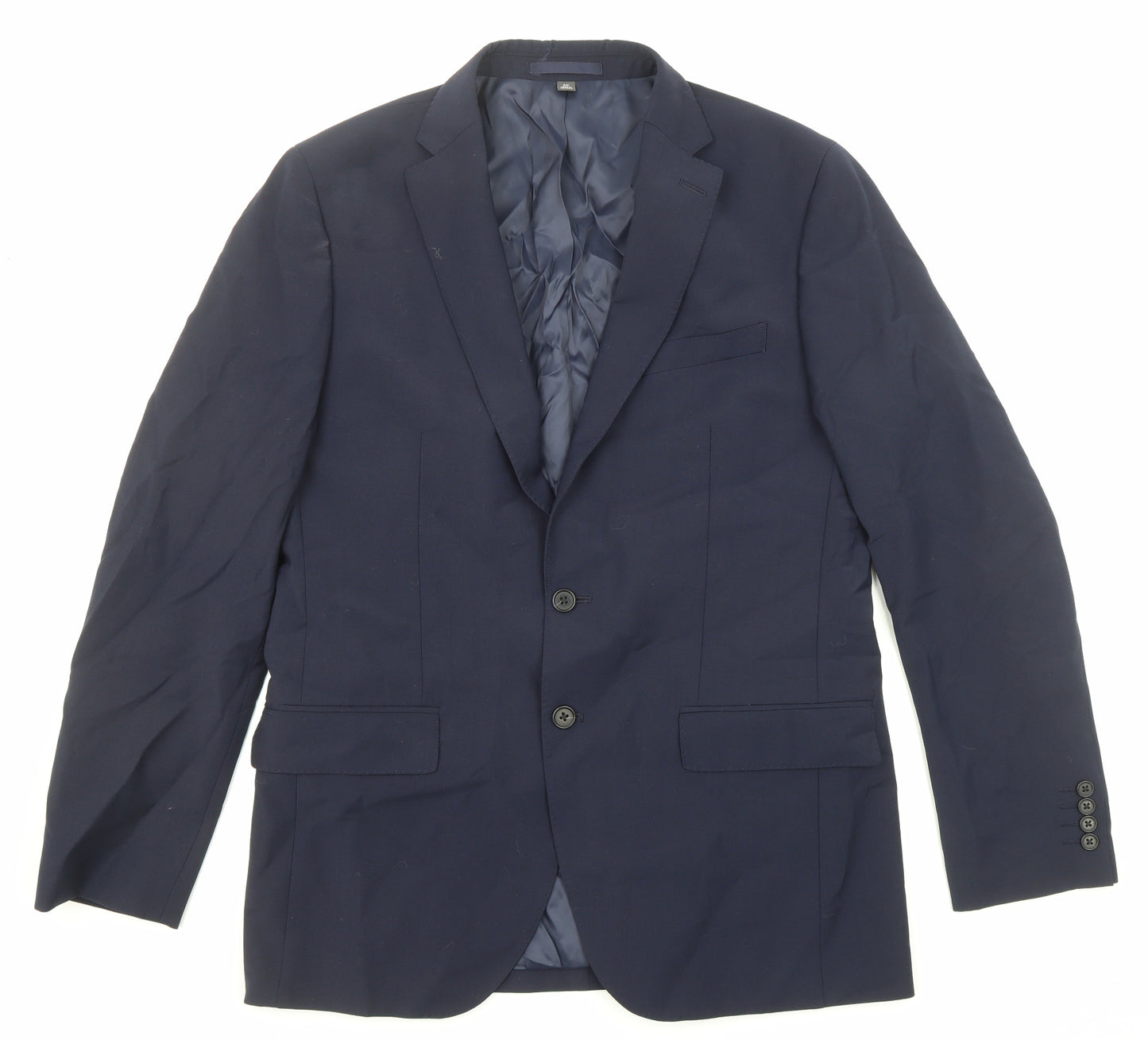 Marks and Spencer Mens Blue Wool Jacket Suit Jacket Size 40 Regular