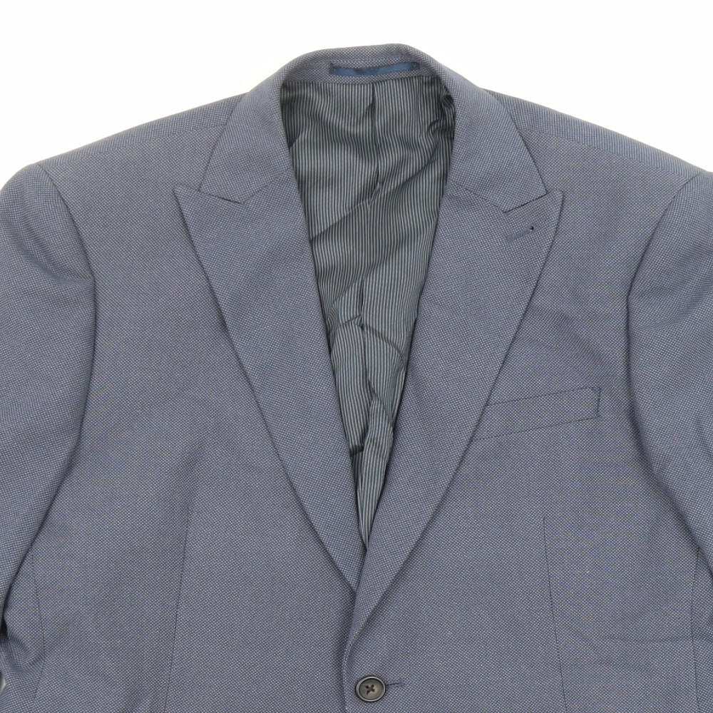 NEXT Mens Blue Polyester Jacket Suit Jacket Size 42 Regular