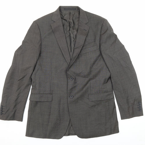 Marks and Spencer Mens Grey Wool Jacket Suit Jacket Size 42 Regular