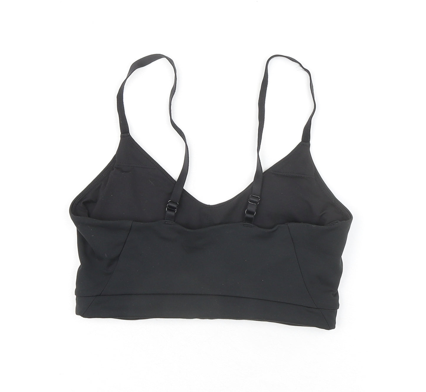 H&M Womens Black Polyester Cropped Tank Size M V-Neck Pullover - Sports Bra