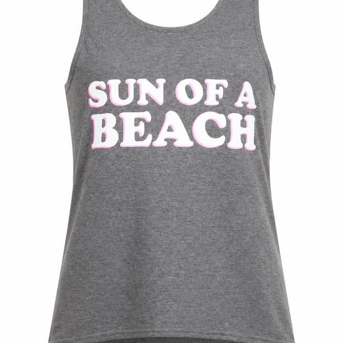 Missguided Womens Grey Viscose Basic Tank Size 6 Round Neck - Sun Of A Beach