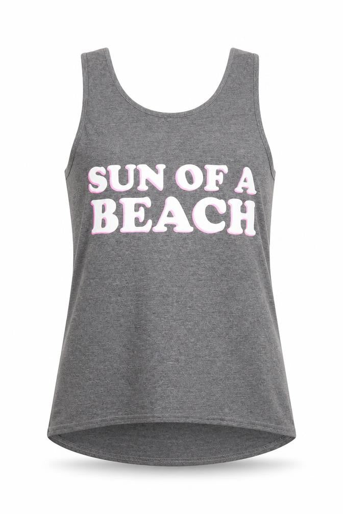 Missguided Womens Grey Viscose Basic Tank Size 6 Round Neck - Sun Of A Beach