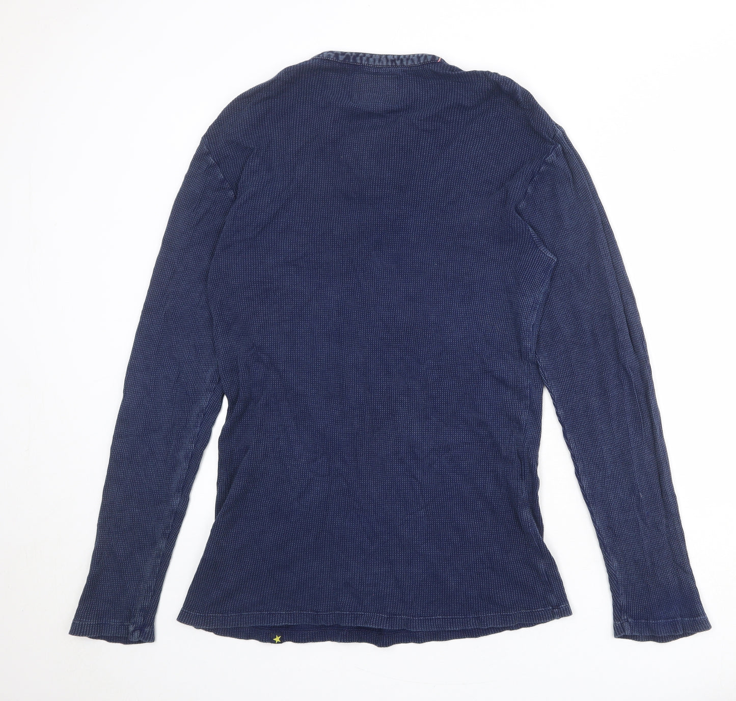 Joe Browns Mens Blue Polyester T-Shirt Size M Round Neck