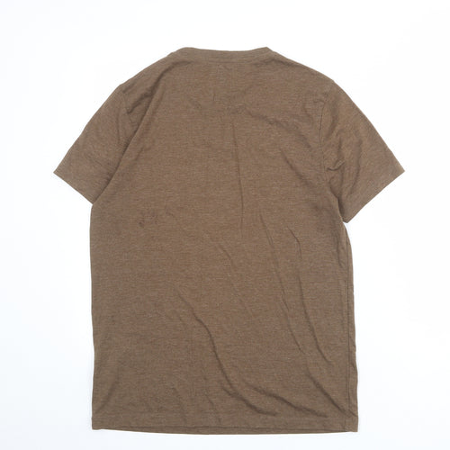 ASOS Mens Brown Cotton T-Shirt Size M Round Neck